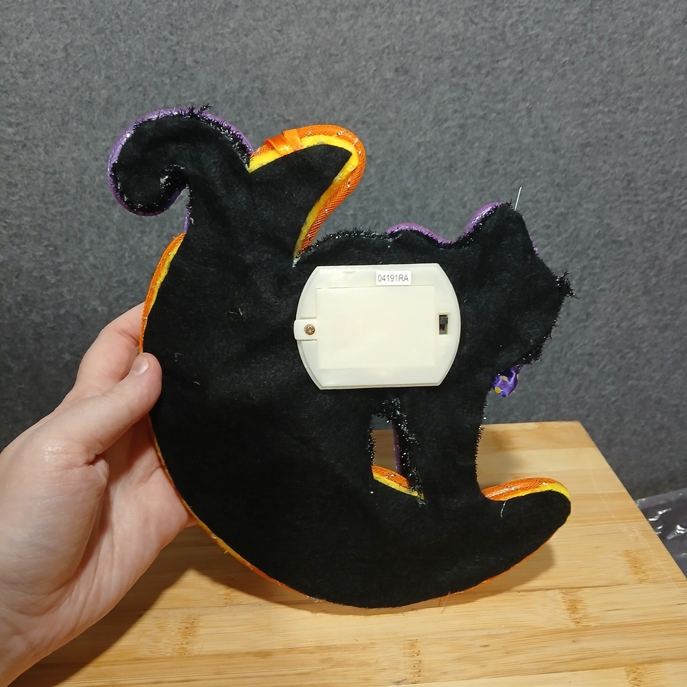 NIB Halloween Cat and Moon Light Up Window Cling Decoration Cute Spooky - Picture 6 of 8
